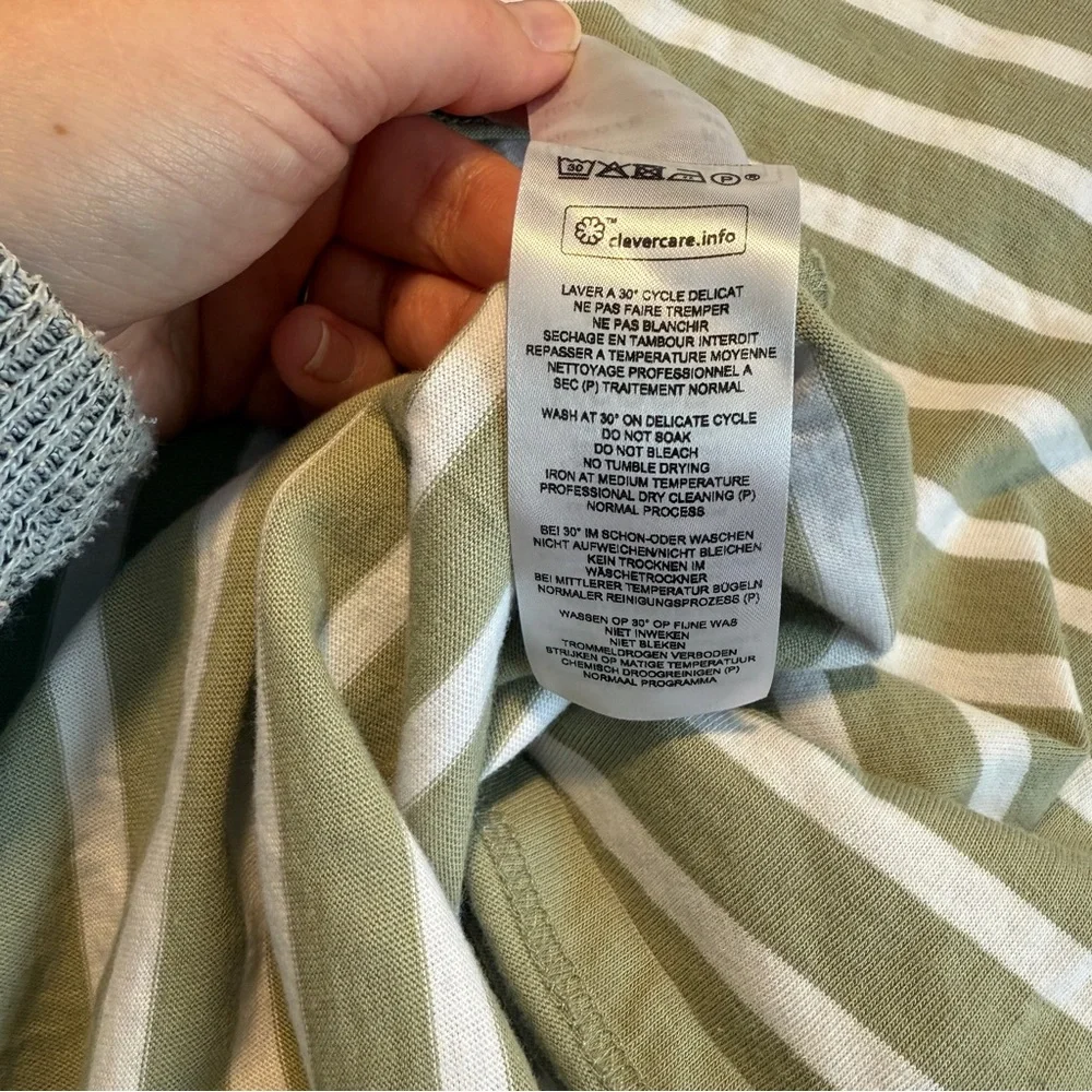 Saint James MINQUIERS DROP II Breton Stripe Long Sleeve Drop Shoulder Medium - Picture 8 of 9